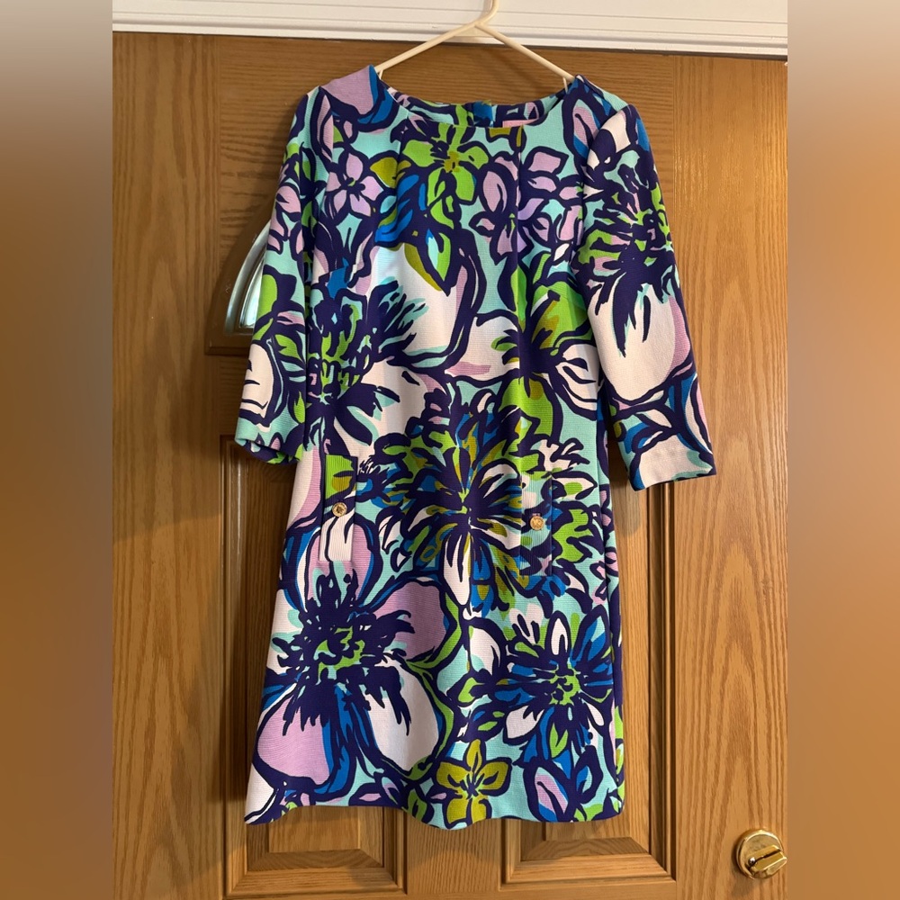 Lilly Pulitzer Floral Print Shift Dress size S